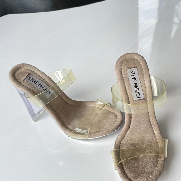 Steven Madden Glassy/Clear High Heel - Size 5.5 - Picture 7 of 9